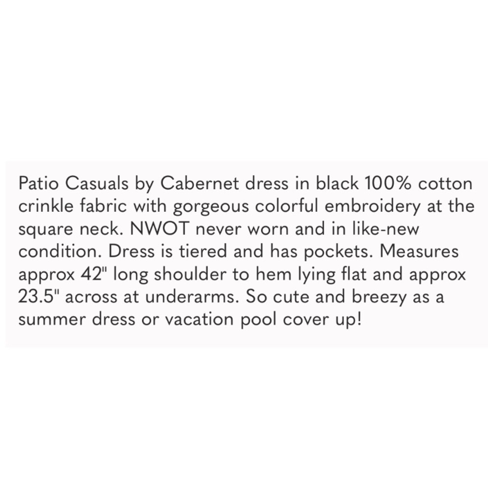 🌹🌹Patio Casuals By Cabernet Dress Size L BNWOT🌹🌹 - Picture 9 of 10